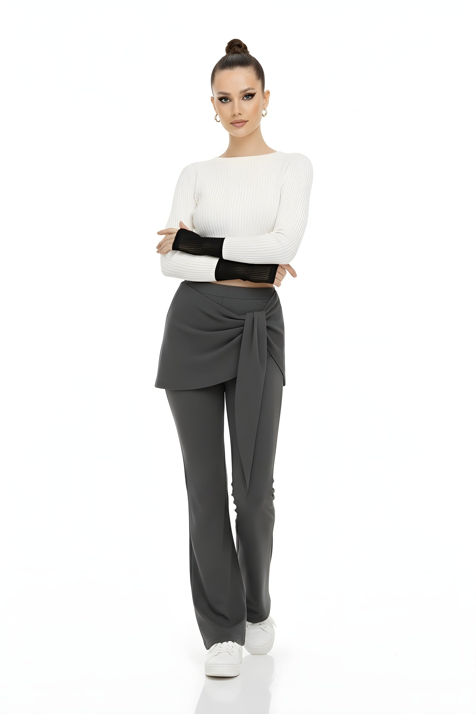 Balletcore High-Waist Bootcut Pants