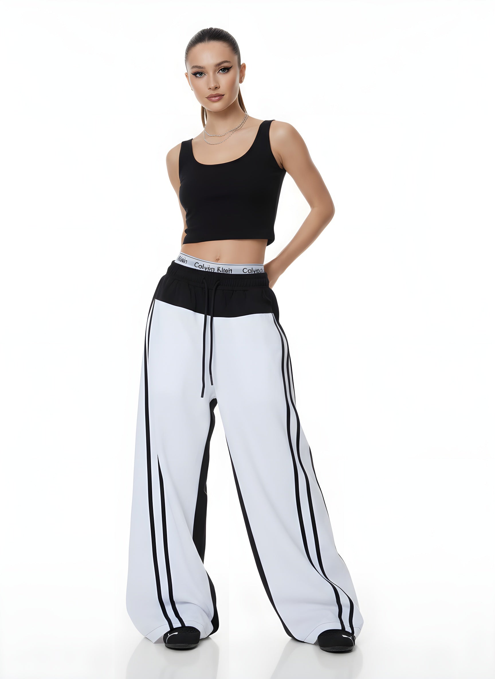 Loose Striped Sweatpants
