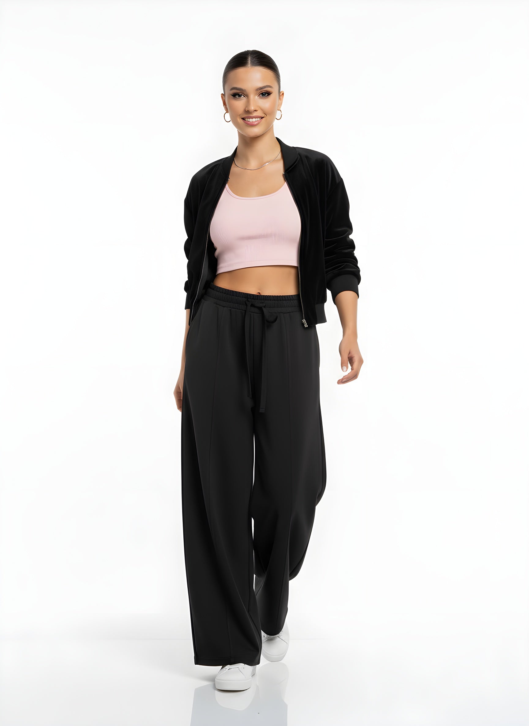 Sicily High Waist Drawstring Wide-Leg Pants