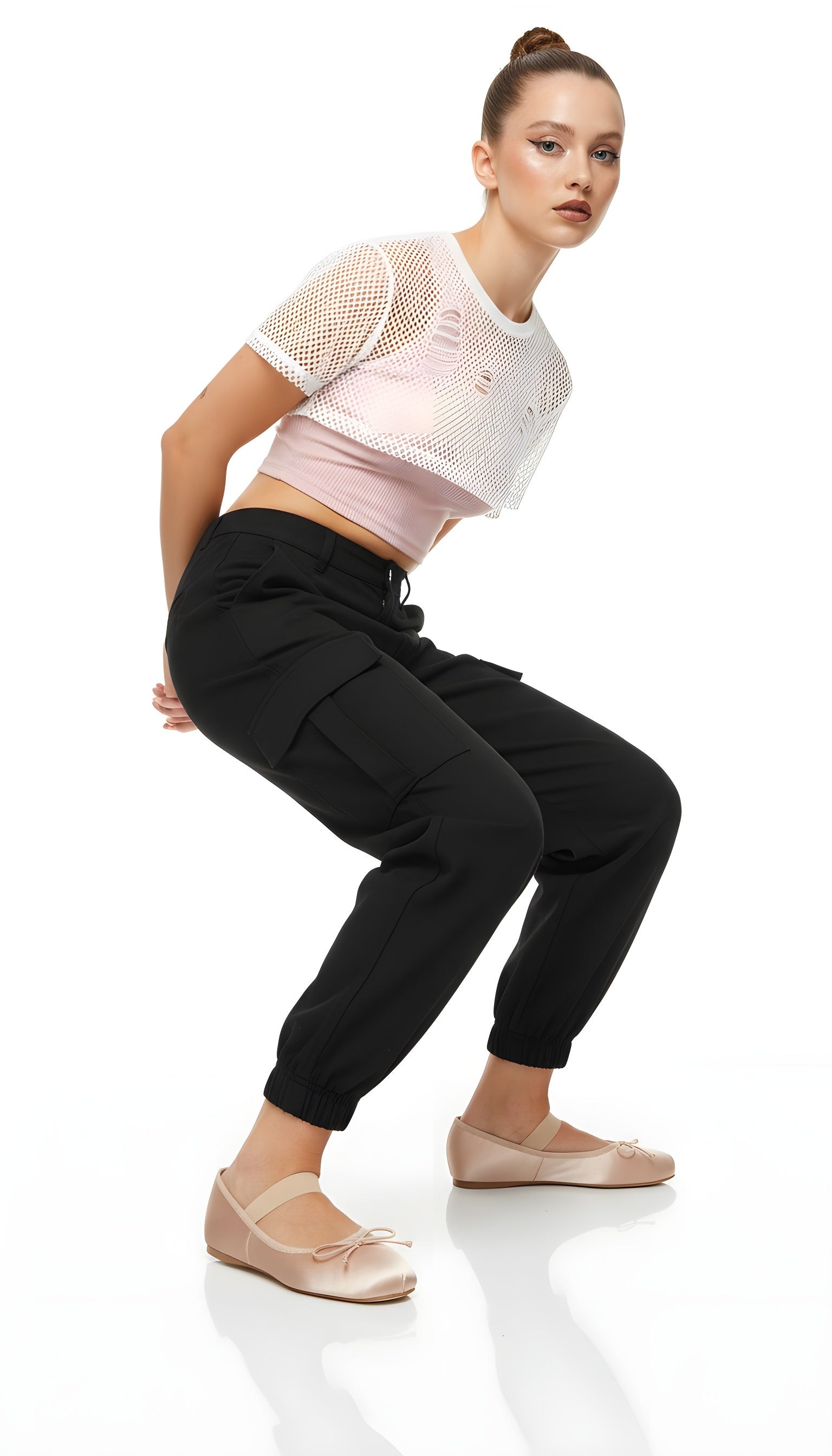 Satin-silk Bow Ballet Flats
