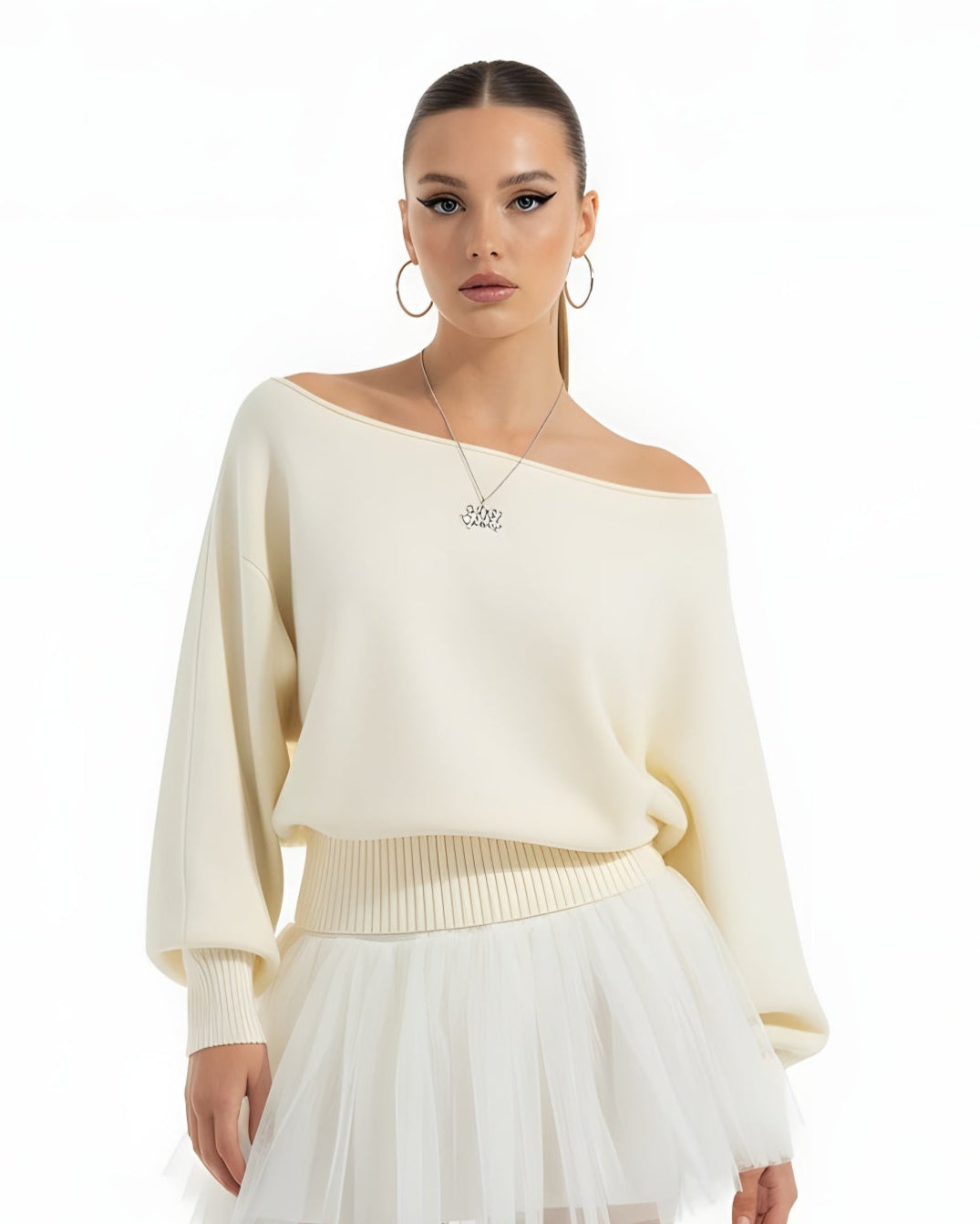 Cozy One-Shoulder Knit Sweater