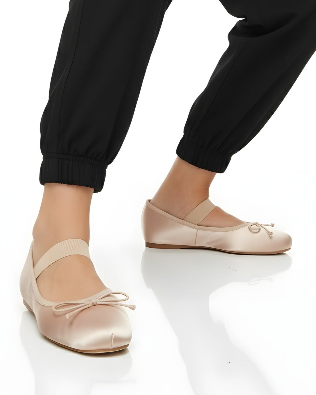 Satin-silk Bow Ballet Flats