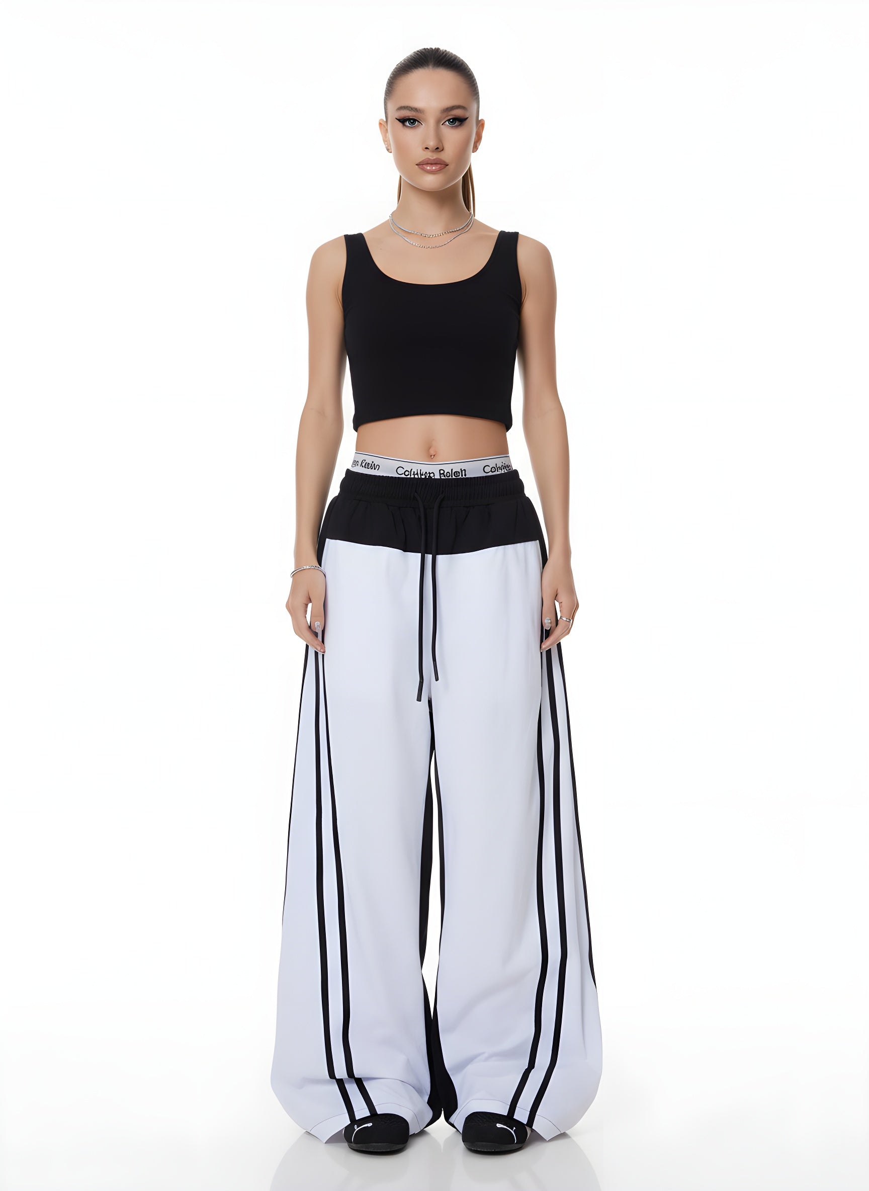 Loose Striped Sweatpants