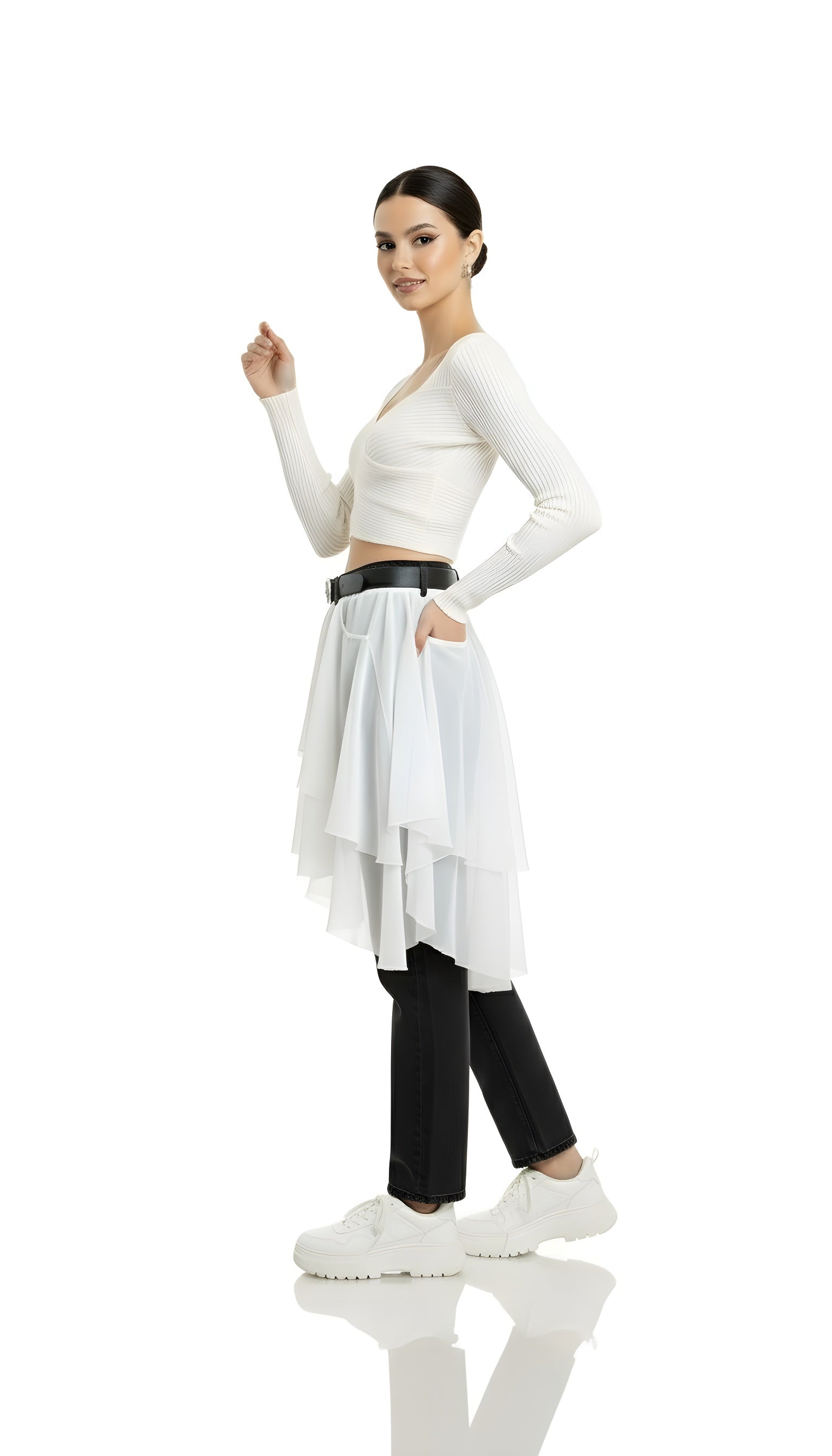 Autumn Slim Knit Crop Top