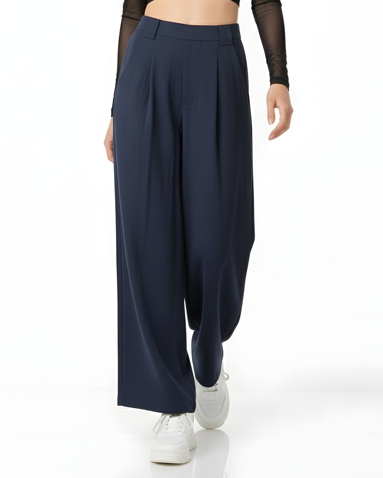 High Waist Wide fit Cropped Pants